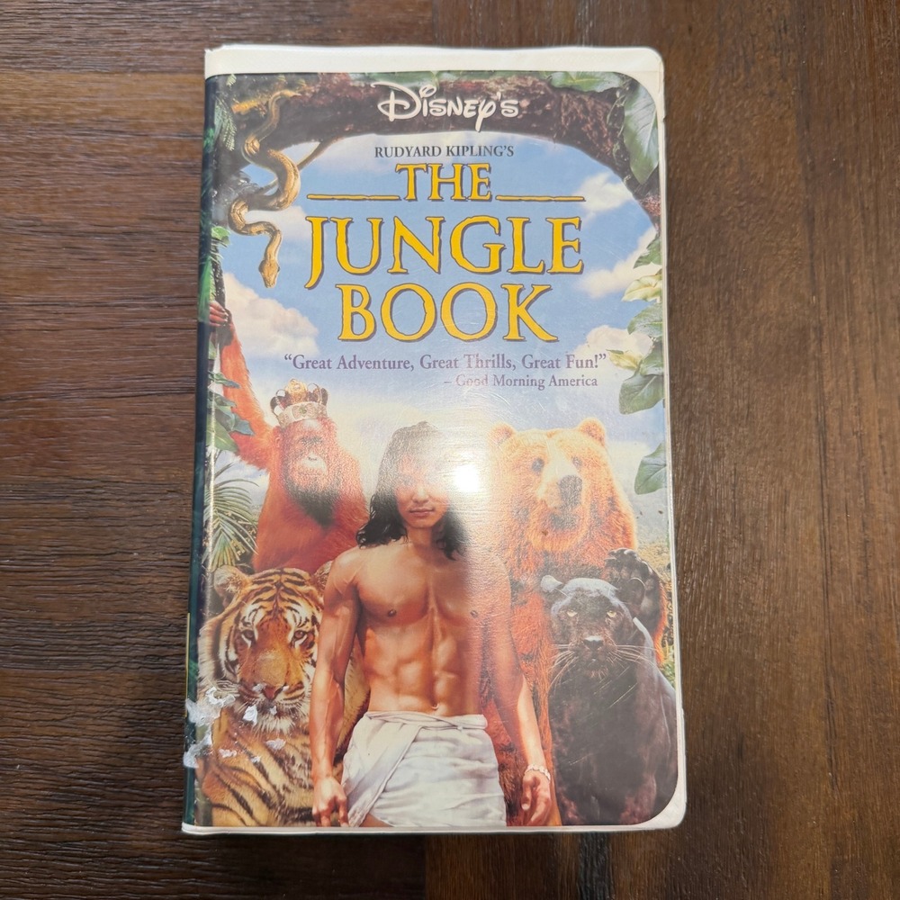 Disney The Jungle Book VHS 1994 Live Action Jason Scott Lee Clamshell Movie VTG